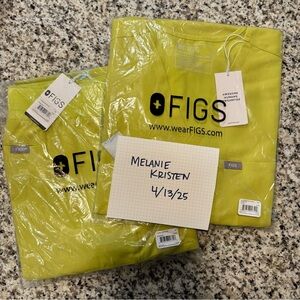 Figs Limeade 2XL Catarina and XL Muoy Jogger Scrub Set NWT
